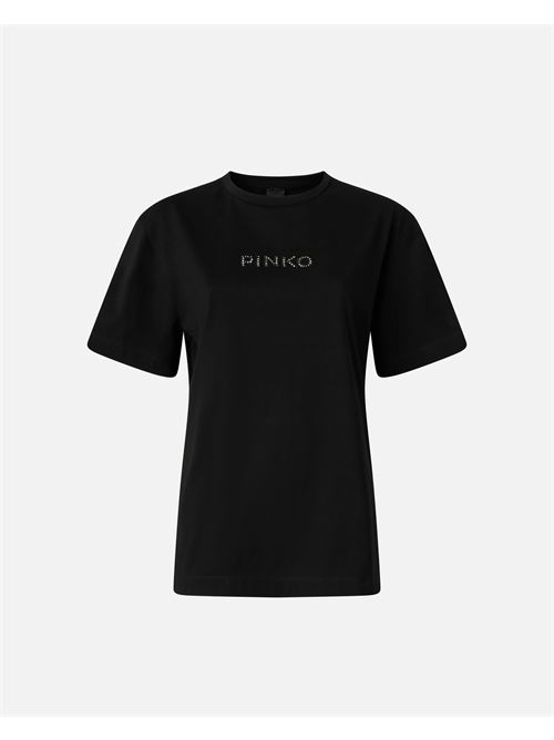 t-shirt more strass less stress Pinko | 105526 A33SZ99